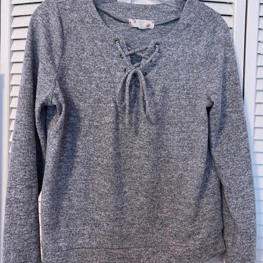 Cross-Neck Cozy Sweater